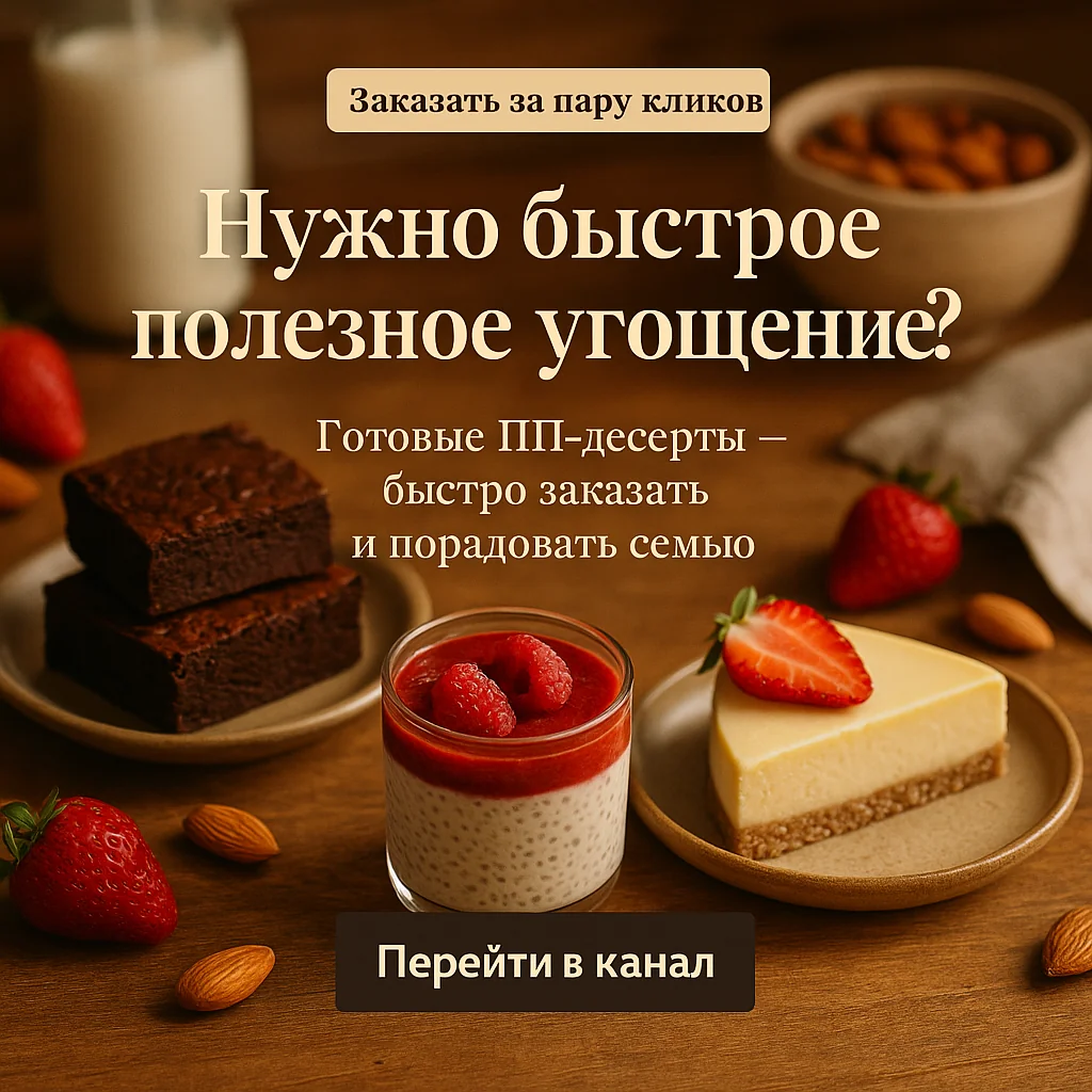 Рекламный баннер доставки еды, созданный в Rekbot